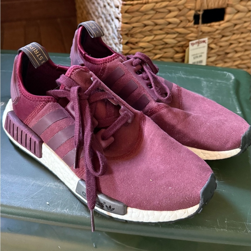 Adidas Burgundy NMD tennis shoes
